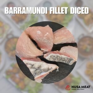 barramundi fillet diced