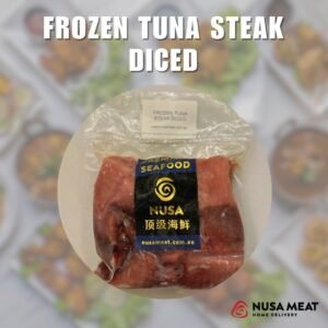 frozen tuna steak diced